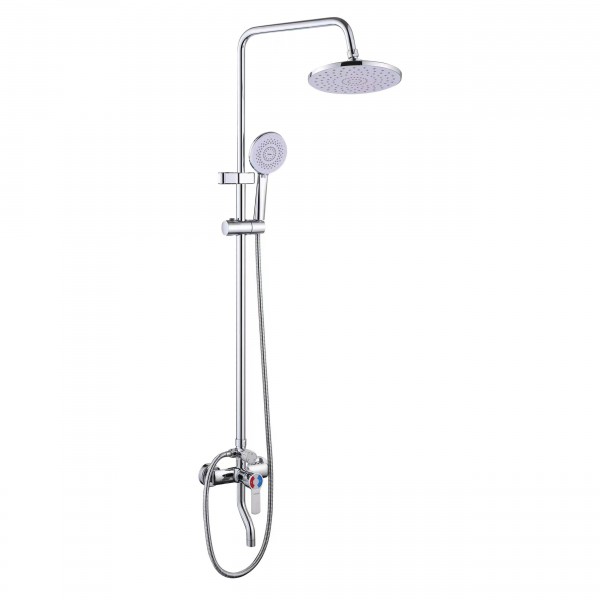 太陽雨花灑/精銅電鍍/合金多彩把手/三出水大淋浴/9寸頂噴/三功能手持/LD1019